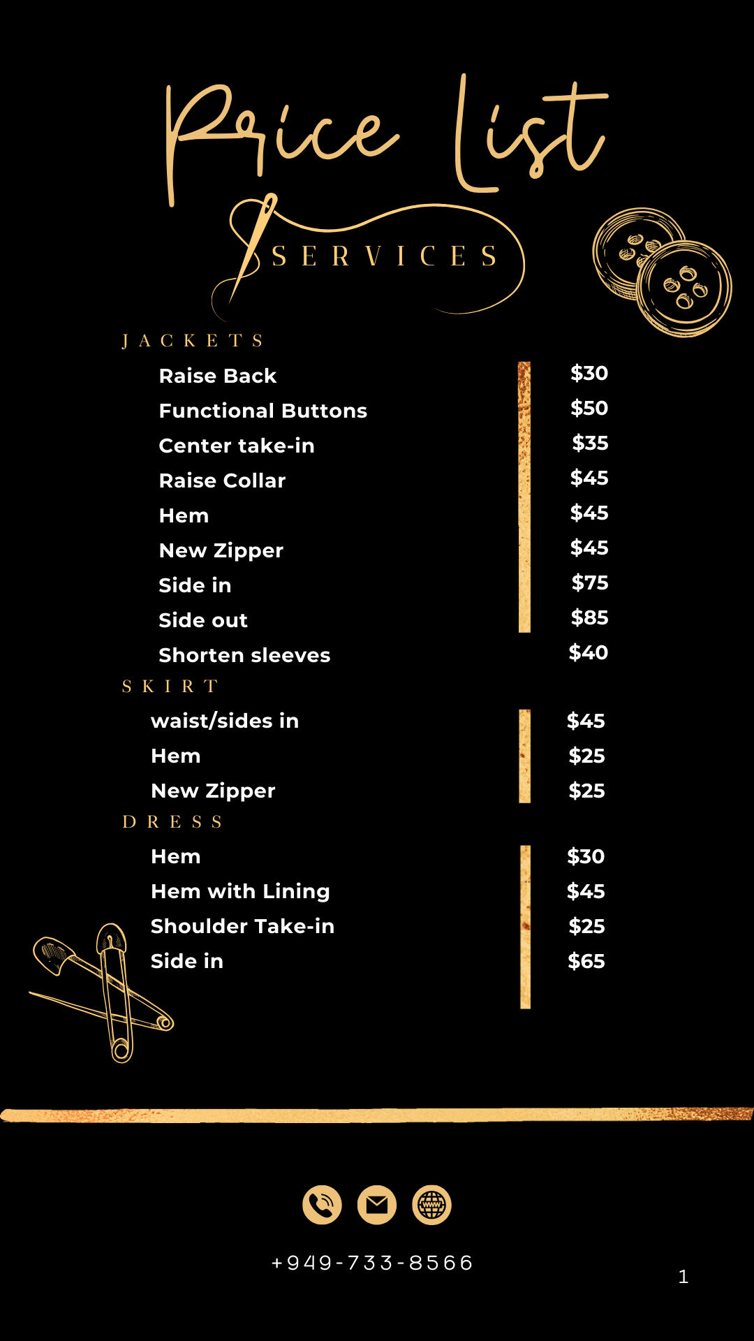 Price List 1