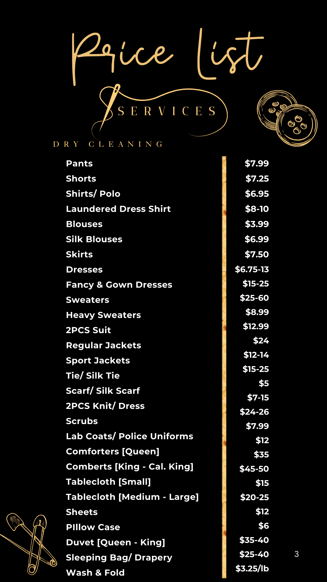 Price List 3
